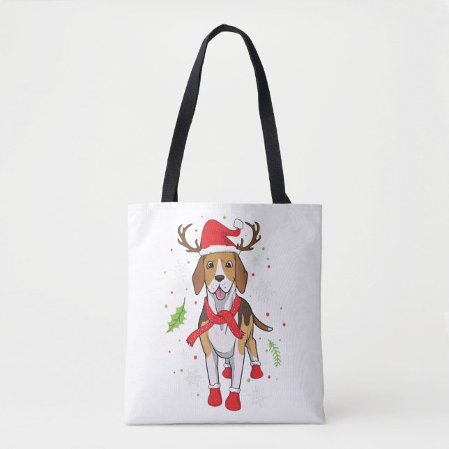 Beagle Christmas Funny Christmas Gift  Tote Bag (Front)
