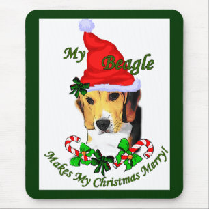 Beagle Christmas Gifts Mouse Mat