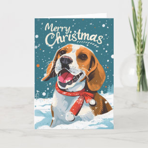 Beagle Christmas Holiday Card