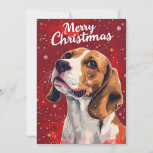 Beagle Christmas Holiday Card