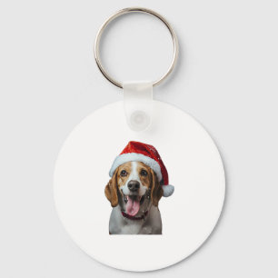Beagle Christmas Key Ring