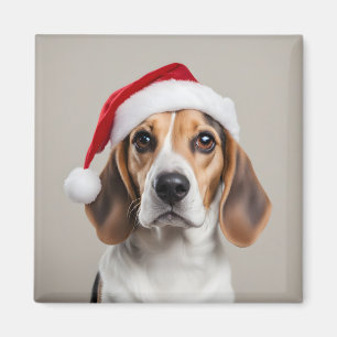 Beagle Christmas Magnet