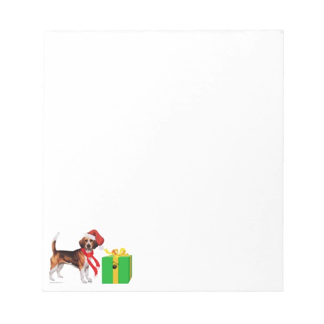 Beagle Christmas Notepad (Front)