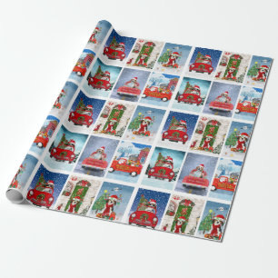 Beagle Christmas Photo Collage Wrapping Paper