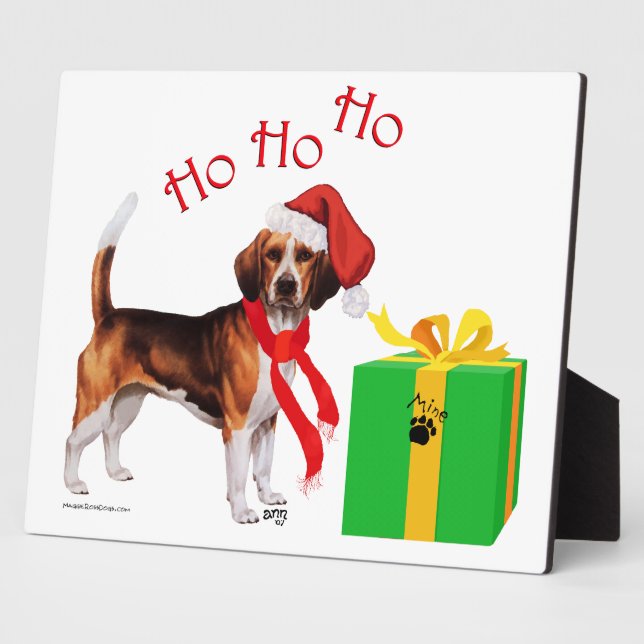 Beagle Christmas Plaque (Side)