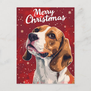 Beagle Christmas Postcard