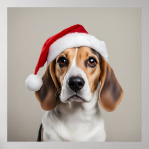 Beagle Christmas Poster
