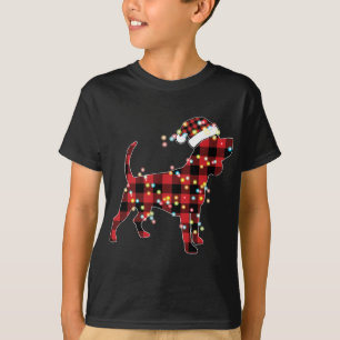 Beagle Christmas Red Plaid Buffalo Pyjamas Xmas Do T-Shirt