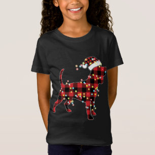 Beagle Christmas Red Plaid Buffalo Pyjamas Xmas Do T-Shirt