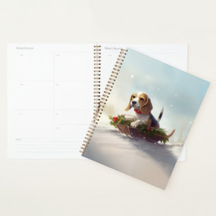 Beagle Christmas snow winter  Planner