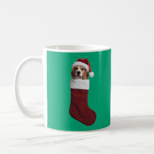 Beagle Christmas Stocking Coffee Mug