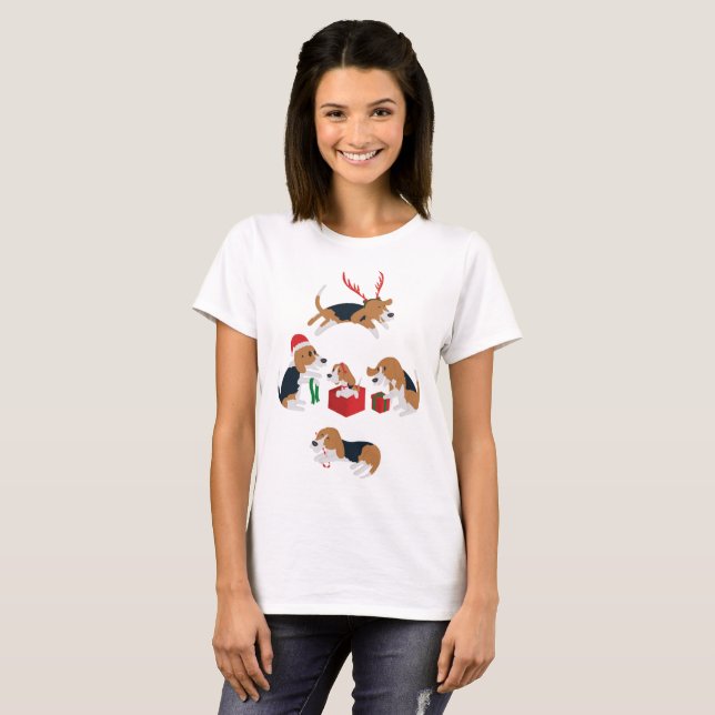 Beagle christmas T-Shirt (Front Full)