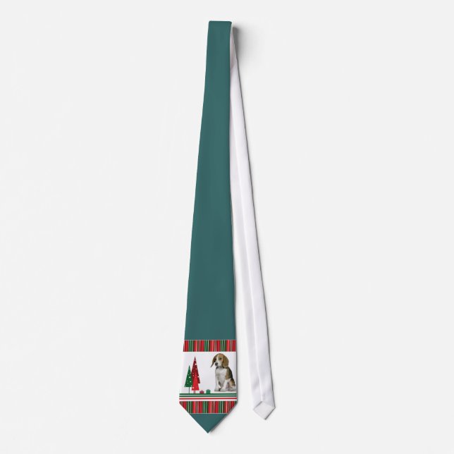Beagle Christmas Tie (Front)