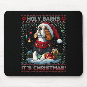 Beagle Christmas Tree Lights Decorations Dog Lover Mouse Mat