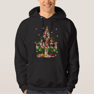 Beagle Christmas Tree Lights Funny Dog Xmas Gift Hoodie