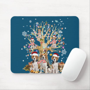 Beagle Christmas Tree Ornament For Dog Lover Mouse Mat