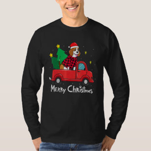 Beagle Christmas Truck Tree Mum Dad Dog 1 T-Shirt