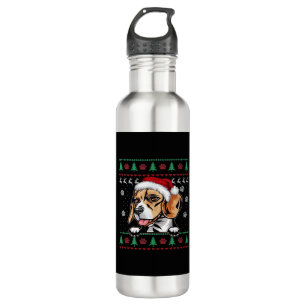 Beagle Christmas Uglyer Dog Xmas Oversized T-Shirt 710 Ml Water Bottle