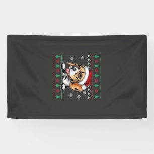Beagle Christmas Uglyer Dog Xmas Oversized T-Shirt Banner