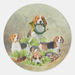 Beagle   classic round sticker
