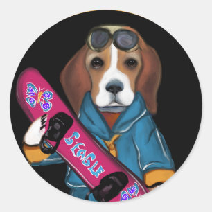  BEAGLE CLASSIC ROUND STICKER