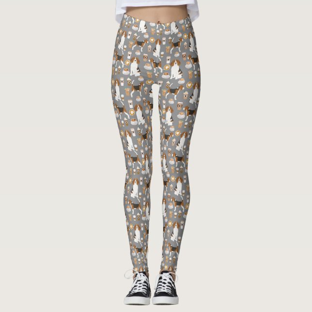 Beagle Coffee Leggings (Front)