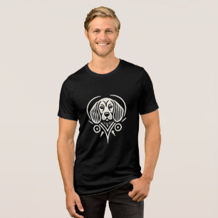 Beagle Custom elegant Dog ,mnogram Tri-Blend Shirt