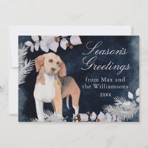 Beagle Custom Season's Greetings Holiday Card