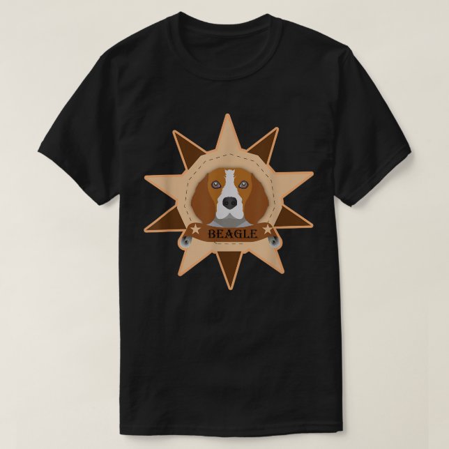 Beagle Cute Dog Pet  T-Shirt (Design Front)