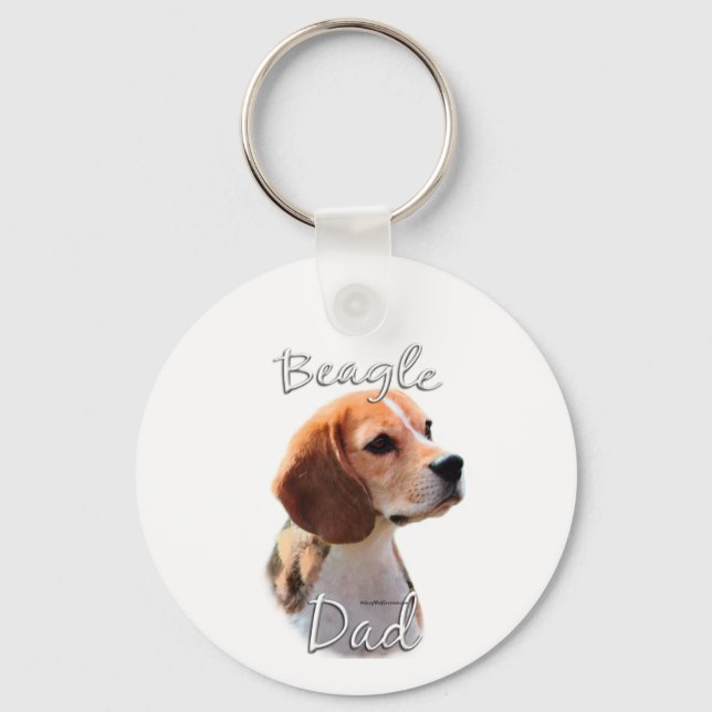 Beagle Dad 2 Key Ring (Front)