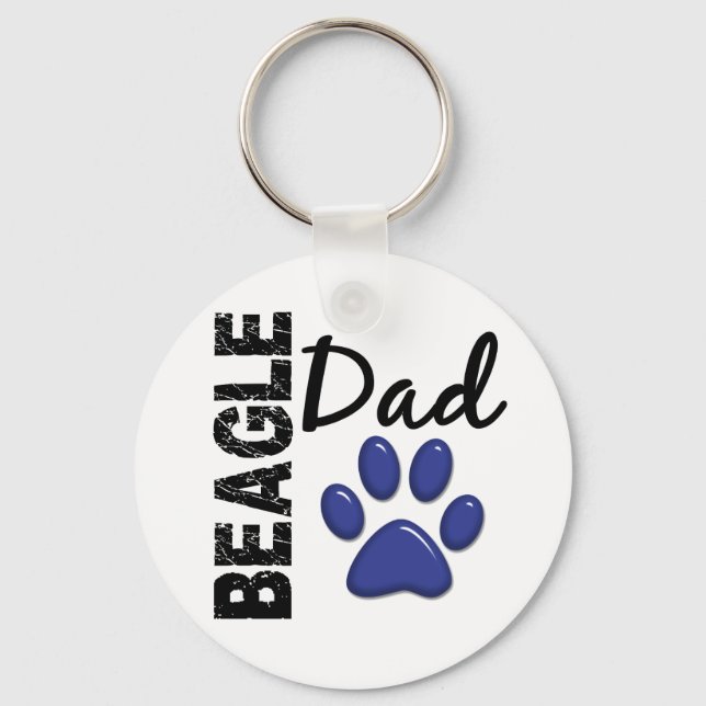 Beagle Dad 2 Key Ring (Front)