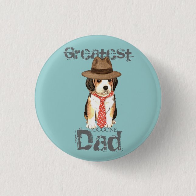 Beagle Dad 3 Cm Round Badge (Front)