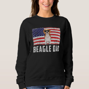 Beagle Dad American Flag 4th Of July Independence Sweatshirt