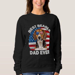 Beagle Dad American Flag Cute Beagle Dog Patriotic Sweatshirt
