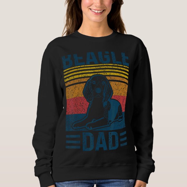Beagle Dad Father Retro Beagle  Dog Dad Sweatshirt (Front)