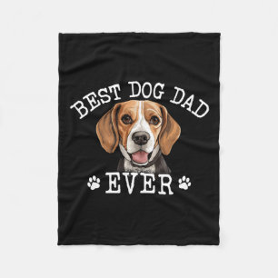 Beagle Dad Fathers Day Vintage Ever Dog Lover Fleece Blanket