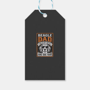Beagle Dad Fuelled by Coffee and Dog Hair Gift Tags