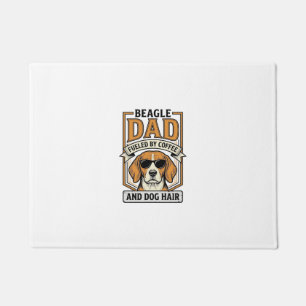 Beagle Dad Fuelled by Coffee and Dog Hair Shirt_1 Doormat