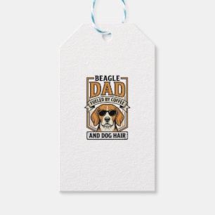 Beagle Dad Fuelled by Coffee and Dog Hair Shirt_1 Gift Tags
