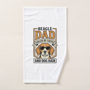 Beagle Dad Fuelled by Coffee and Dog Hair Shirt_1 Hand Towel