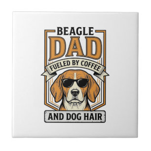 Beagle Dad Fuelled by Coffee and Dog Hair Shirt_1 Tile
