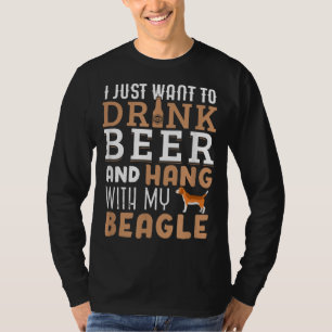 Beagle Dad Funny Father's Day Dog Lover Gift Beer T-Shirt