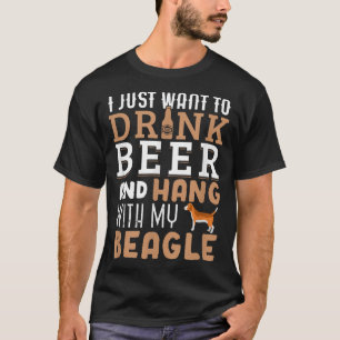 Beagle Dad Funny Father's Day Dog Lover Gift Beer T-Shirt