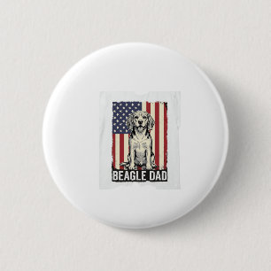 Beagle Dad Patriotic Vintage Dog Shirt Design_1 6 Cm Round Badge