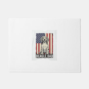 Beagle Dad Patriotic Vintage Dog Shirt Design_1 Doormat