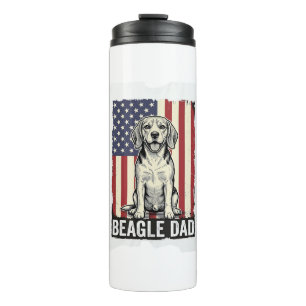 Beagle Dad Patriotic Vintage Dog Shirt Design_1 Thermal Tumbler