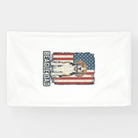 Beagle Dad Patriotic Vintage Engraving Dog Design_