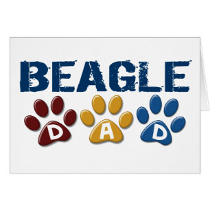 BEAGLE DAD Paw Print