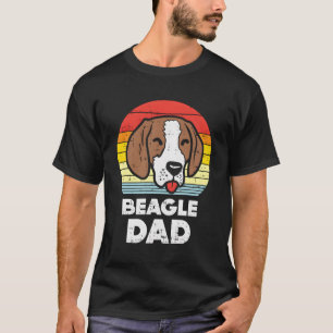 Beagle Dad Sunset Retro Animal Pet Hunt Hound Dog T-Shirt