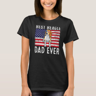 Beagle Dad Usa American Flag Beagle Dog Owner T-Shirt